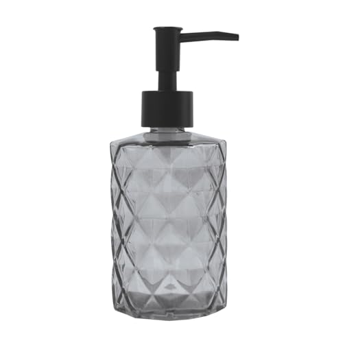 MSV Seifenspender Quincy | mit Pumpe | Flüssigseifen-Spender | Glas | 300ml | Langliebig und Robust | matt schwarz von MSV