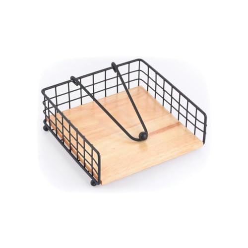 MSV Servietten Halter Kaffee Tasse Servietten Halter Tisch Servietten Halter für Tisch Esszimmer Wohnzimmer Haus Dekoration Schwarz matt Bambus von MSV