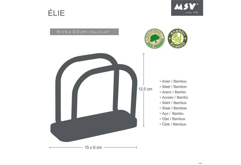 MSV Serviettenhalter Serviettenhalter Holz Serviettenablage Serviettenständer Bambus, Stahl, Bambus, eleganter Bistro Look, Metall matt schwarz, Bambus MSV Serviettenhalter Serviettenhalter Holz Serviettenablage Serviettenständer Bambus, Stahl, Bambus, eleganter Bistro Look, Metall matt schwarz, Bambus von MSV
