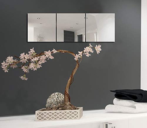 MSV Spiegel Spiegelfliesen Wandspiegel Fliesenspiegel selbstklebend 12 Stück - 30x30cm von MSV