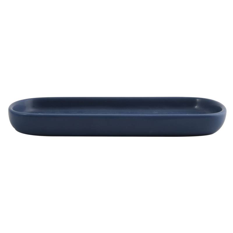 MSV Tablett Maonie Keramik 25,7 cm x 11,5 cm x 2,8 cm Dunkelblau von MSV
