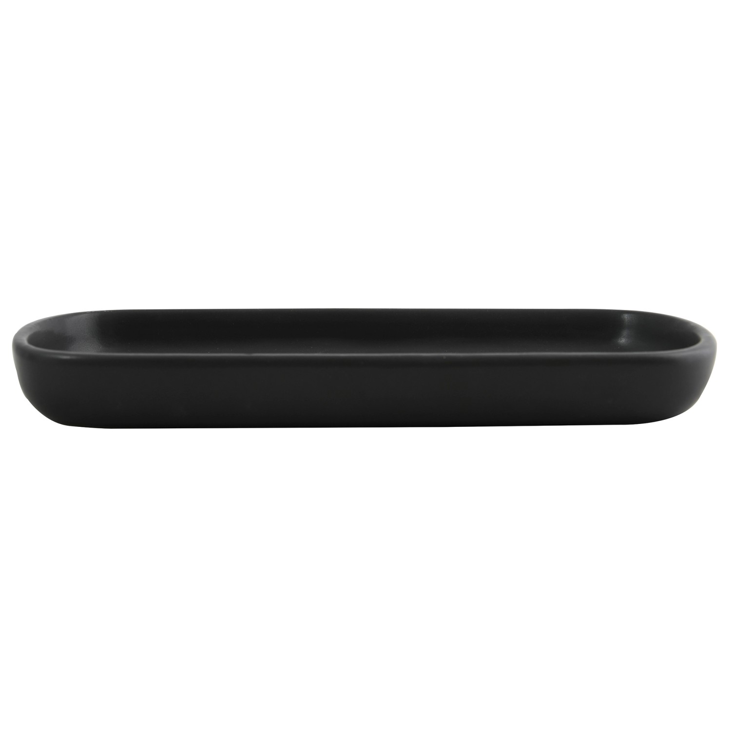 MSV Tablett Maonie Keramik 25,7 cm x 11,5 cm x 2,8 cm Mattschwarz von MSV