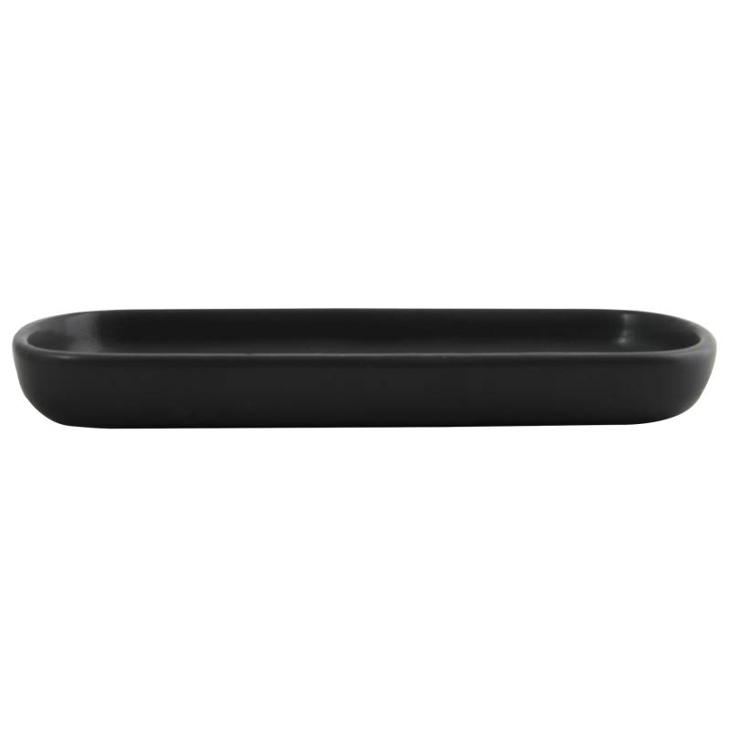 MSV Tablett Maonie Keramik 25,7 cm x 11,5 cm x 2,8 cm Mattschwarz von MSV