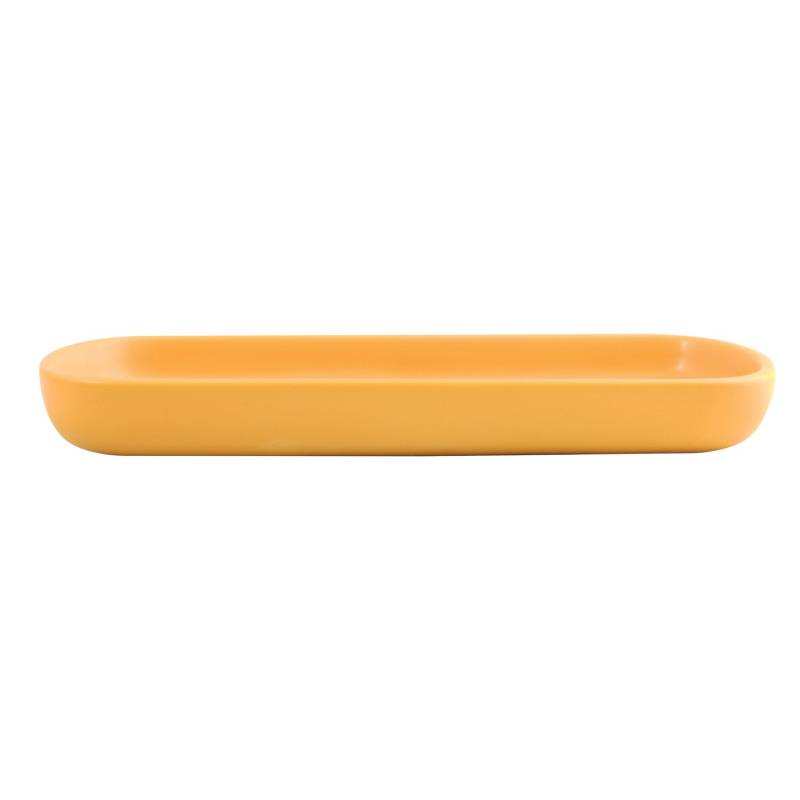 MSV Tablett Maonie Keramik 25,7 cm x 11,5 cm x 2,8 cm Safrangelb von MSV