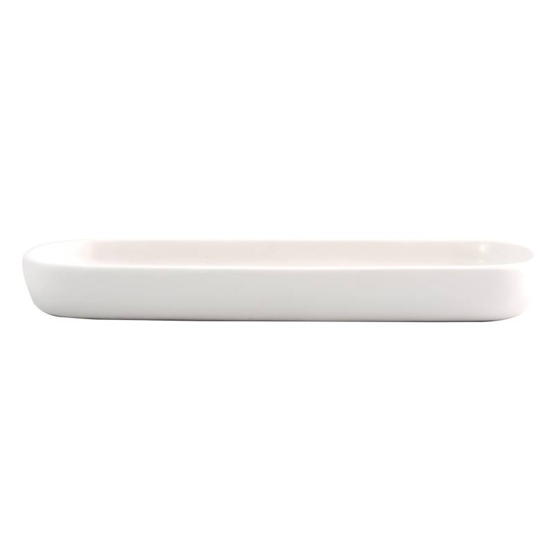 MSV Tablett Maonie Keramik 25,7 cm x 11,5 cm x 2,8 cm Weiß von MSV
