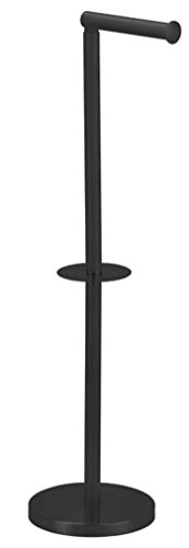 MSV Toilettenpapierhalter Stehend BxHxT:15x60x15 cm freistehender Papierrollenhalter in Edelstahl-Optik Edler Rollenhalter für WC-Rollen als Ersatzrollenhalter Schwarz matt MSV Toilettenpapierhalter Stehend BxHxT:15x60x15 cm freistehender Papierrollenhalter in Edelstahl-Optik Edler Rollenhalter für WC-Rollen als Ersatzrollenhalter Schwarz matt von MSV