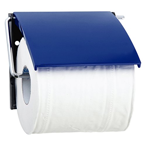 MSV Toilettenpapierhalter aus Polystyrol in dunkelblau, 30 x 20 x 15 cm, Blue von MSV