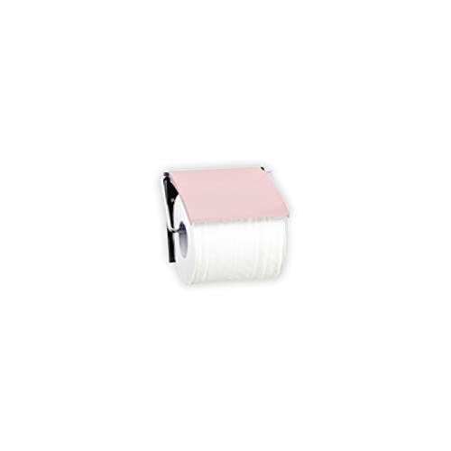 MSV Bad Serie Toilettenpapierhalter WC Rollenhalter Papierhalter Klopapierhalter mit Klappe - Pastellrosa von MSV