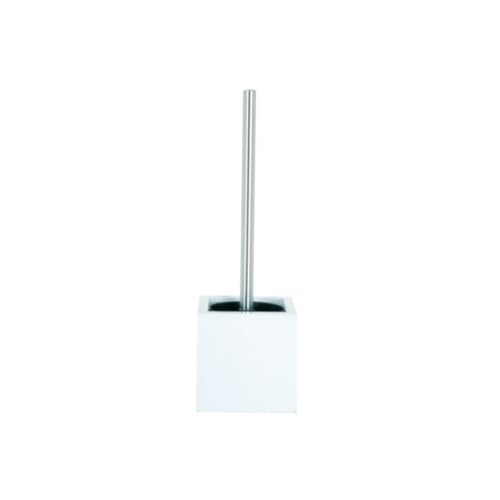 MSV 140534 WC-Garnitur mit Halter aus Edelstahl/MDF, weiß, 30 x 20 x 15 cm von MSV