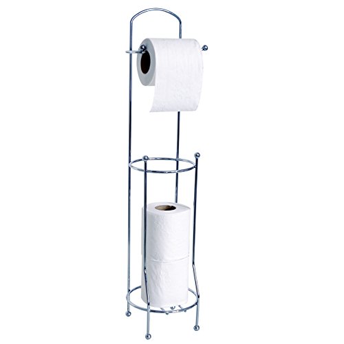 MSV 141312 WC Rollenhalter Toilettenpapierrollenhalter WC Rollen Aufbewahrung WC-Ersatzpapierrollenhalter Klopapierrollenhalter Silber verchromt MSV 141312 WC Rollenhalter Toilettenpapierrollenhalter WC Rollen Aufbewahrung WC-Ersatzpapierrollenhalter Klopapierrollenhalter Silber verchromt von MSV