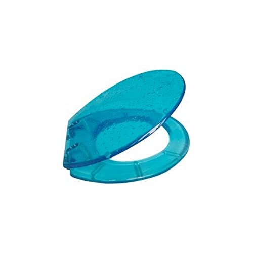 MSV WC-Sitz Blasen aus Polyresin in blau, 30 x 20 x 15 cm von MSV