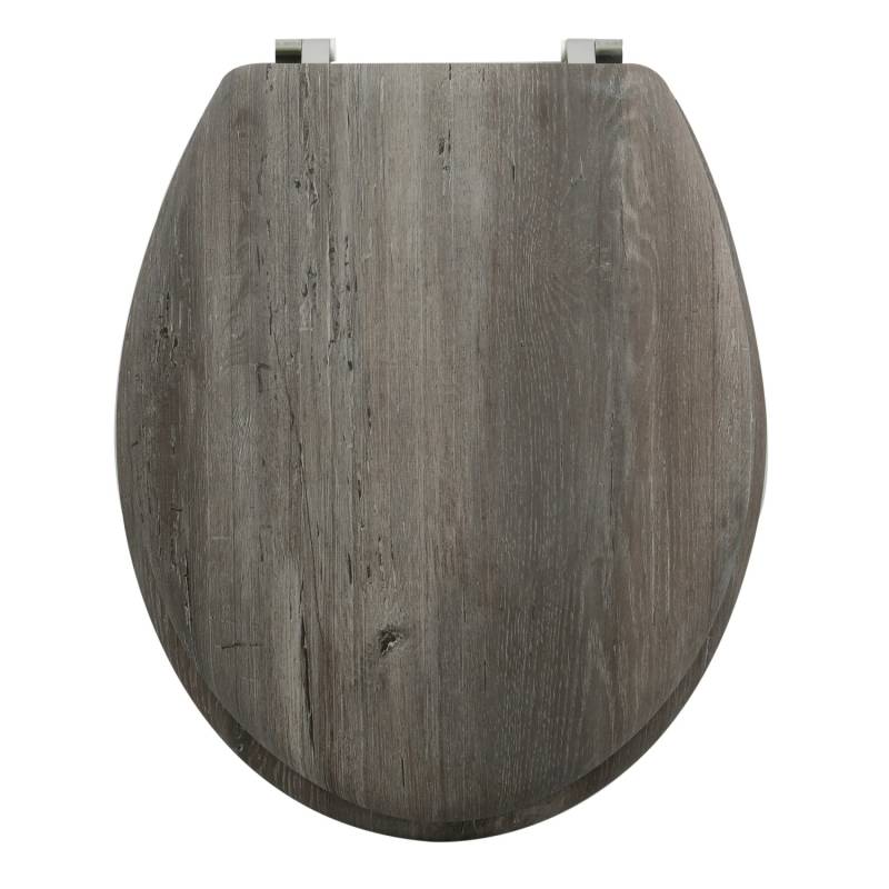MSV WC-Sitz Blue Ridge MDF 42,5 cm x 36,5 cm x 5 cm Braun von MSV