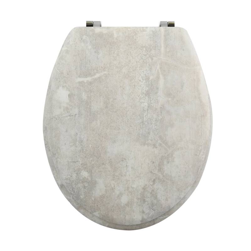 MSV WC-Sitz Stonehenge MDF 42,5 cm x 36,5 cm x 5 cm Grau von MSV