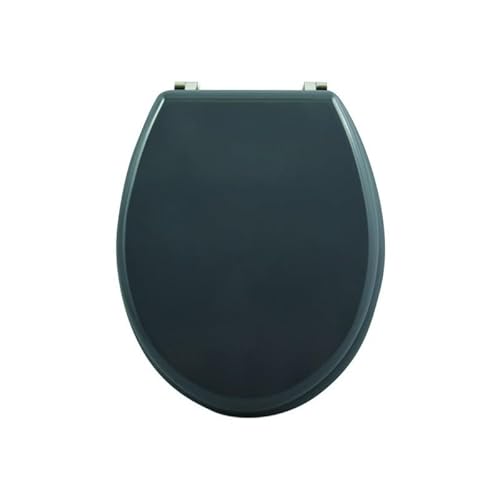MSV WC Sitz Toilettendeckel MDF Holzkern „Anthrazit“ Scharniere aus Edelstahl - hochwertige und stabile Qualität von MSV