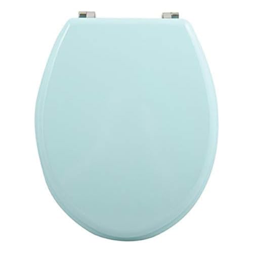 MSV WC Sitz Toilettendeckel MDF Holzkern „Pastellgrün“ Scharniere aus Edelstahl - hochwertige und stabile Qualität von MSV