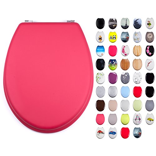 MSV WC Sitz Toilettendeckel MDF Holzkern "Soft Touch Pink" Scharniere aus Edelstahl - hochwertige und stabile Qualität MSV WC Sitz Toilettendeckel MDF Holzkern "Soft Touch Pink" Scharniere aus Edelstahl - hochwertige und stabile Qualität von MSV