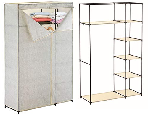MSV XL Stoffschrank Kleiderschrank Faltschrank Campingschrank Stoff mit Kleiderstange 110 x 174,5 x 45 cm MSV XL Stoffschrank Kleiderschrank Faltschrank Campingschrank Stoff mit Kleiderstange 110 x 174,5 x 45 cm von MSV