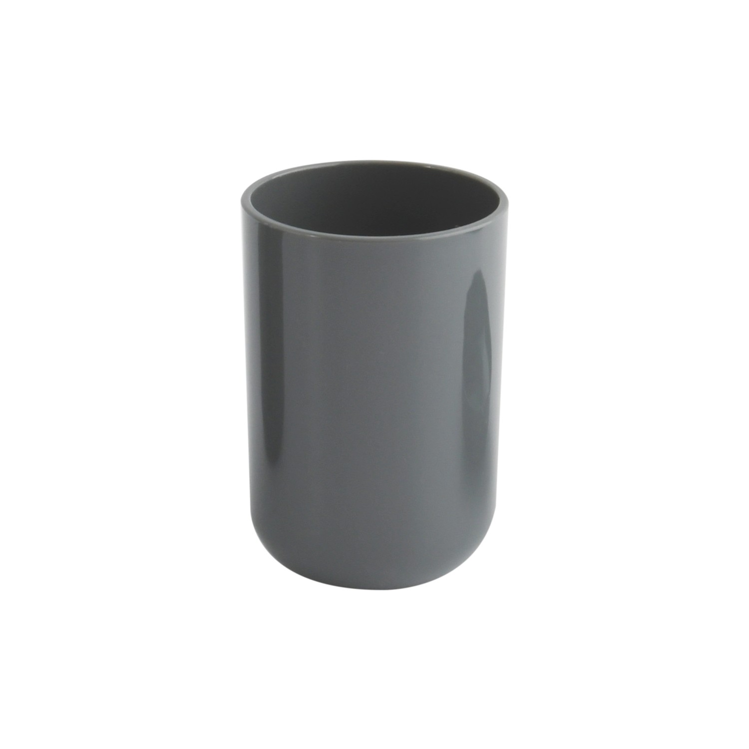 MSV Zahnputzbecher Inagua Polystyrol Ø 7,1 cm x 10,5 cm Dunkelgrau von MSV