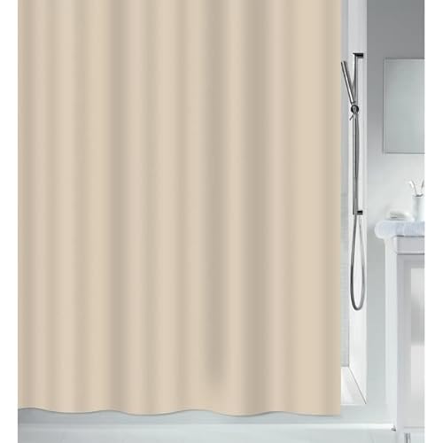 MSv Anti-Schimmel Duschvorhang - Anti-Bakteriell, waschbar, wasserdicht, Eva, 180x200cm Beige von MSV