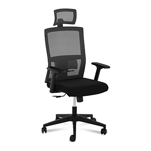 Fromm & Starck Star_SEAT_25 Bürostuhl ergonomisch Drehstuhl Schreibtischstuhl Bürosessel 150 kg Netzrücken und Kopfstütze von MSW Motor Technics