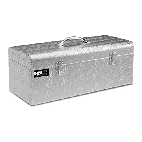 MSW Alubox Werkzeugkasten ATB-575 Deichselbox 31 L Transportbox Metallbox mit Deckel Werkzeugkoffer Riffelblech 57,5 x 24,5 x 22 cm Aluminiumbox MSW Alubox Werkzeugkasten ATB-575 Deichselbox 31 L Transportbox Metallbox mit Deckel Werkzeugkoffer Riffelblech 57,5 x 24,5 x 22 cm Aluminiumbox von MSW Motor Technics