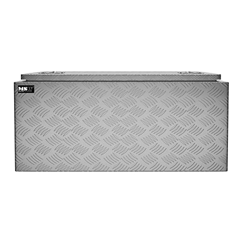 MSW Alubox abschließbar Werkzeugkasten ATB-910 Deichselbox 119 L Transportbox Metallbox mit Deckel Riffelblech 91 x 44,5 x 43 cm Aluminiumbox von MSW Motor Technics