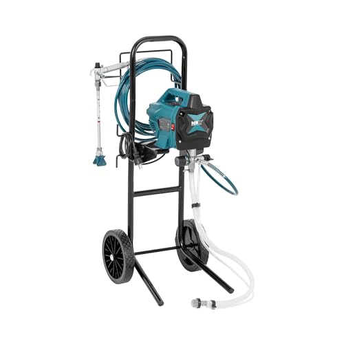 MSW-HSPR-650HW Airless-Farbsprühsystem mobil 1,4 l/min 180 bar 7,5 m Schlauch 650 W Hochdruck-Kolbenpumpe Farbsprühgerät Fassadenfarbe Latex Grundierung modular aufgebauter Farbsprüher von MSW Motor Technics