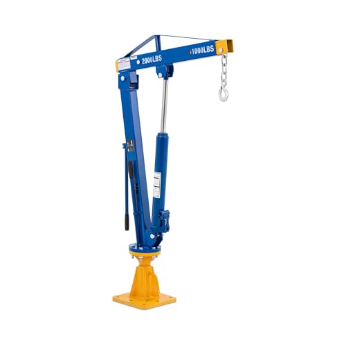 MSW Ladekran hydraulisch bis 900 kg 360°-drehbar 83 bis 121,5 cm Pickup-Kran Auto-Kran von MSW Motor Technics