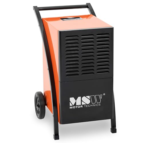 MSW Bautrockner 60 l / 24 h 80 m² 750 m³/h mit Griff und 2 Rädern Luftentfeuchter Raumentfeuchter Trocknungsgerät von MSW Motor Technics