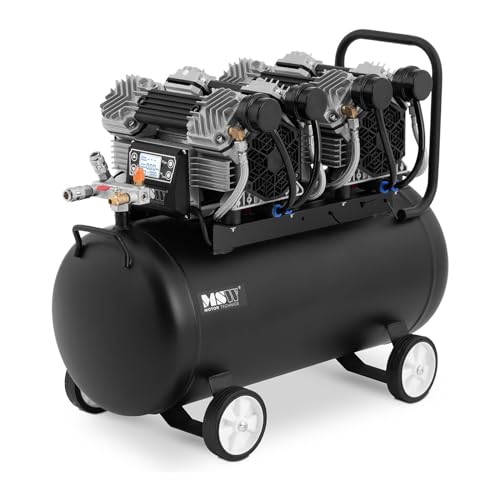 MSW MSW-OFAC3000 PRO50 Kompressor ölfrei 3-12 bar 50 L 3000 W Druckluft-Kompressor Luftkompressor Flüsterkompressor von MSW Motor Technics