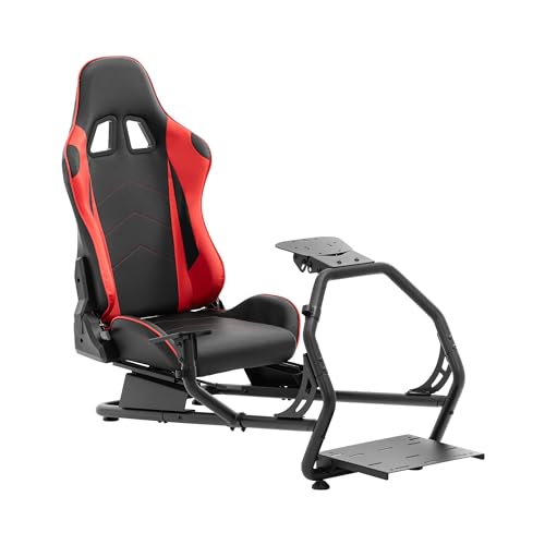MSW MSW-SIM-01 Rennsitz Gaming ergonimosch mit Pedalhalterung und Lenkradhalterung Rennsimulator Sitz Simulatorsitz Stahlrahmen einstellbar von MSW Motor Technics