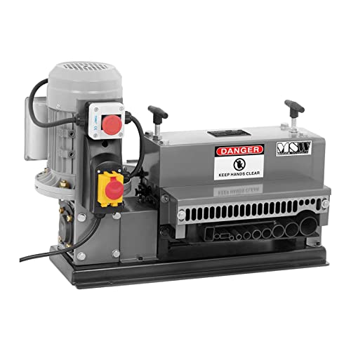 MSW MSW-WIRESTRIPPER-008-750 Kabelschälmaschine - 750 W - 11 Einschübe Kabelabisoliermaschine Kabelschäler elektrisch 16 m/min von MSW Motor Technics