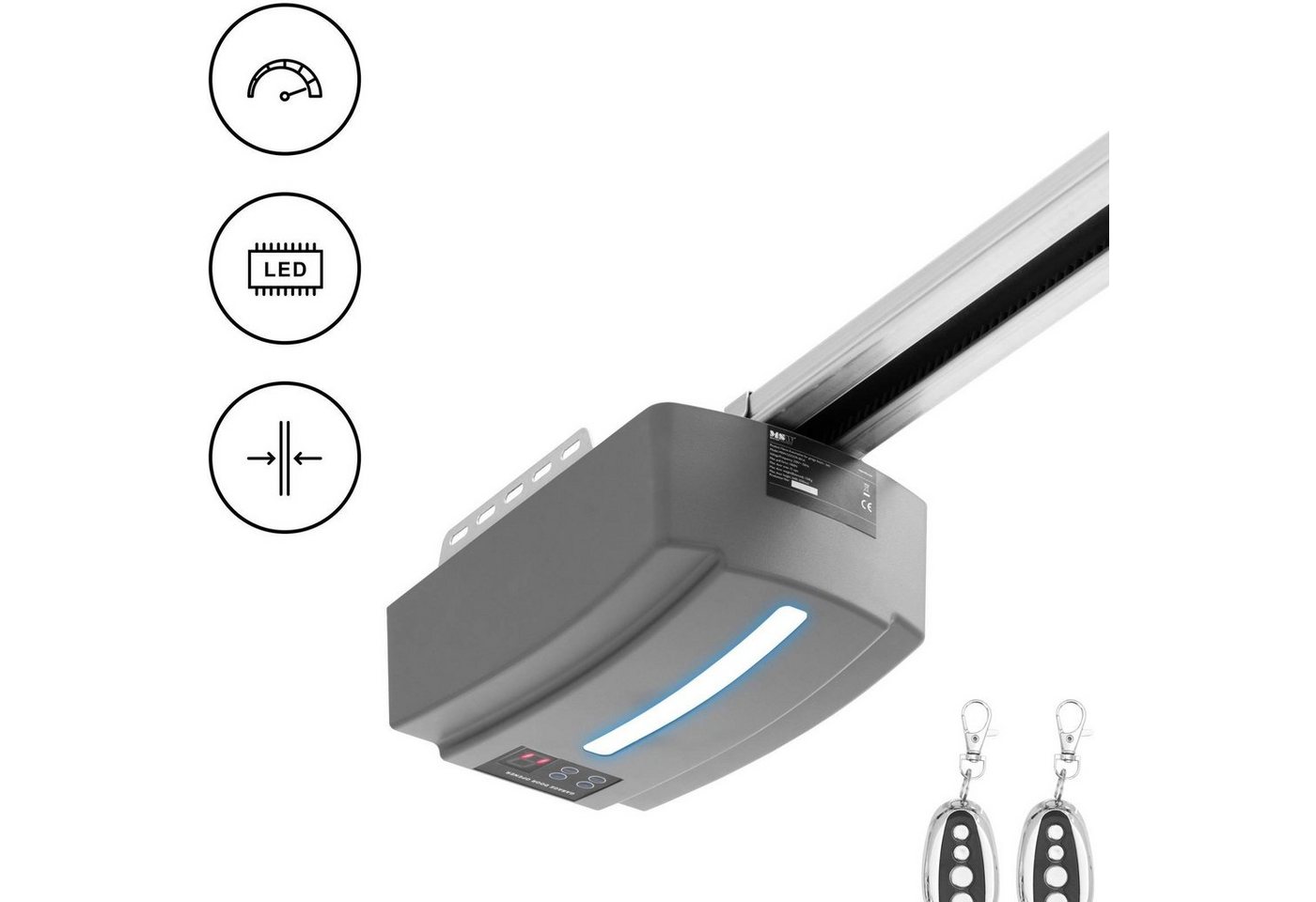 MSW Garagentorantrieb Garagentorantrieb Garagentüröffner Garagenöffner Torantrieb 150 kg von MSW