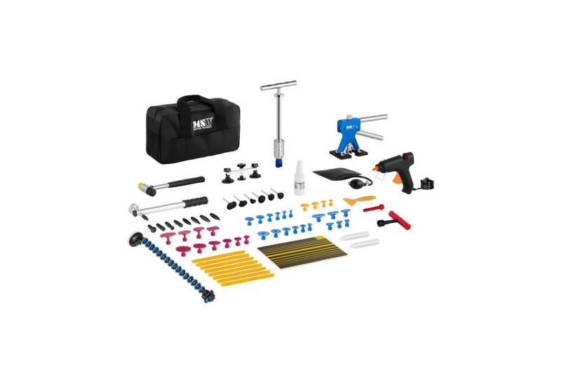 MSW Reparatur-Set Dellenlifter Ausbeulwerkzeug Beulen Reperatur Karosserie Gleithammer, 70-St. von MSW