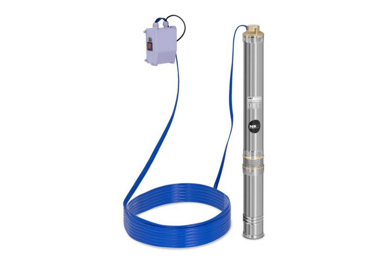 MSW Tiefbrunnenpumpe 4.800 l/h Brunnenpumpe Tauchpumpe 750 W Wasserpumpe 91 m Edelstahl von MSW
