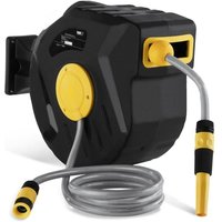 MSW - Wasserschlauch Aufroller Schlauchtrommel Gartenschlauch Automatik Schlauch 20M von MSW