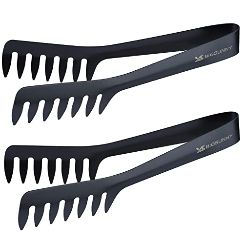 MSY BIGSUNNY 20cm Nudelzange Edelstahl Lebensmittel Servierzange Rostfrei Spaghetti Zange (2er Set) von MSY BIGSUNNY