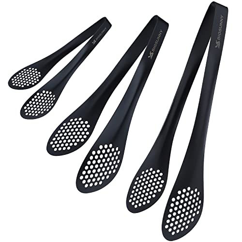 MSY BIGSUNNY Küche Buffet Zangen Salatzange, Servierzange zum Kochen, BBQ, Metall Zangen. Set von 3 (Silber17.8cm,23cm,28cm) von MSY BIGSUNNY