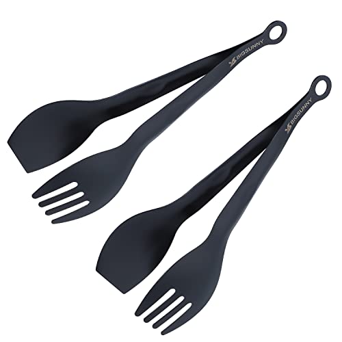 MSY BIGSUNNY Vorspeisenzange, Edelstahl, für die Küche, zum Verschließen von Lebensmitteln, Buffet-Servierzangen, 2 Stück (schwarz, 23cm) von MSY BIGSUNNY