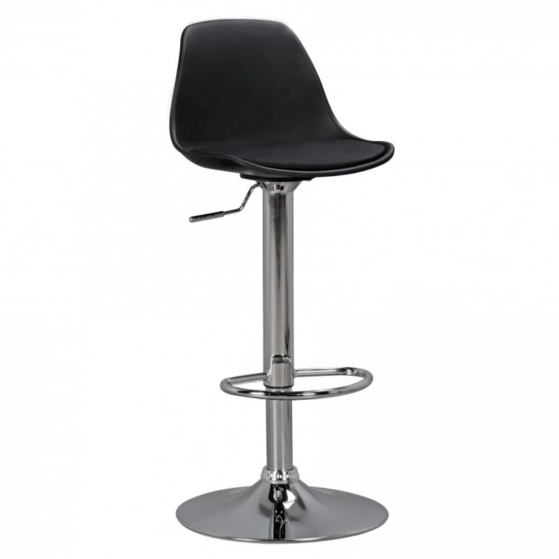 Barhocker KORSIKA Kunstleder Schwarz Sitzhöhe verstellbar 360° drehbar von MSZ Design
