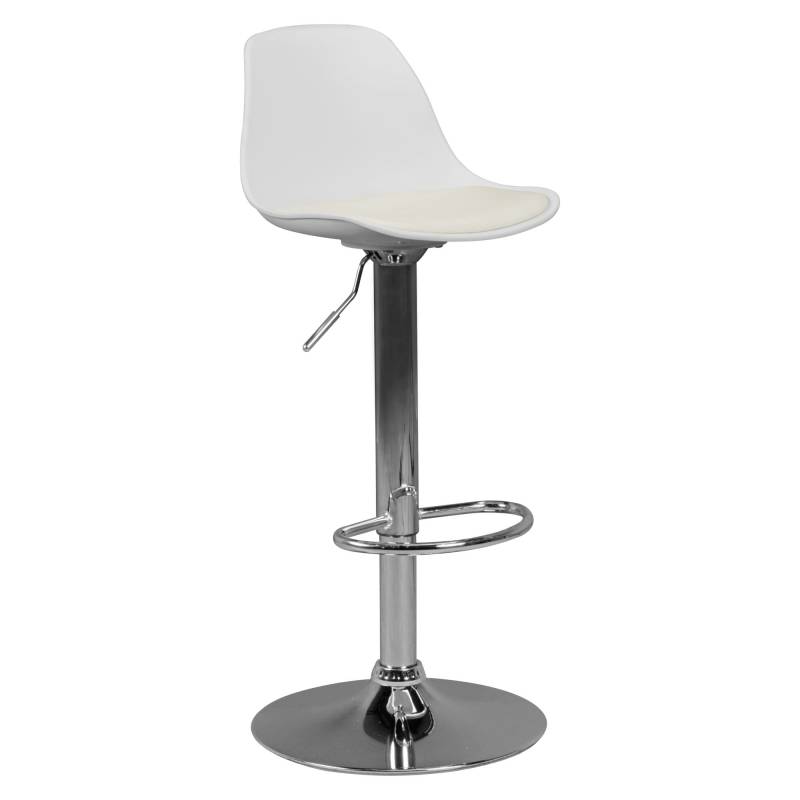 Barhocker KORSIKA Kunstleder Weiß verstellbare Sitzhöhe 360° drehbar von MSZ Design