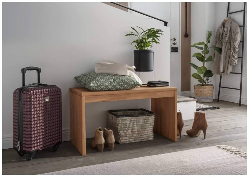 Garderobenbank Sitzbank KIRSA 82 cm Kernbuche massiv von MSZ Design