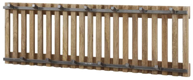 Wandgarderobe Garderobenpaneel TWEAK 13 Haken Mango Holz und Stahl von MSZ Design
