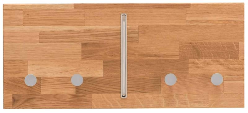 Wandgarderobe Hakenleiste KIRSA 50 cm Wildeiche massiv geölt von MSZ Design
