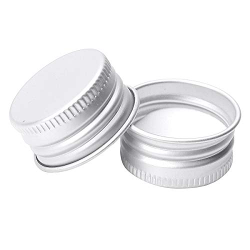 MSemis 50er Set 24mm /28mm Ersatz Schraubverschluss mit Rollrand Drehverschluss Verschlüsse Schraubdeckel für Flaschen aus Aluminium/Kunststoff Silber 24mm von MSemis