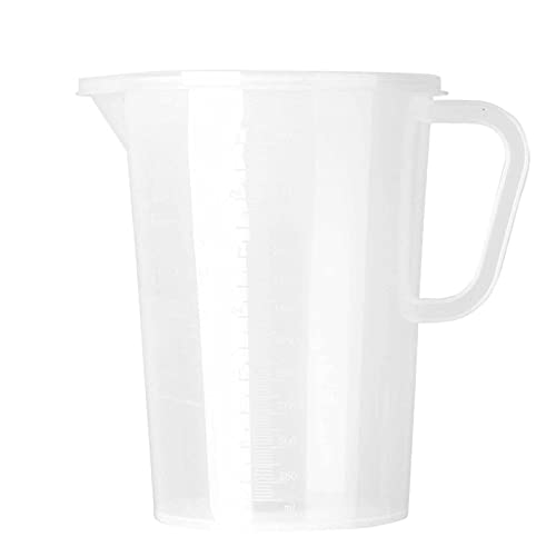 MSemis Kunststoff Wasserkrug 1L 2L 3L 5L Plastik Wasserkaraffe mit/ohne Deckel Transparent Wasser Kanne Teekanne Pitcher Z Transparent 3L von MSemis