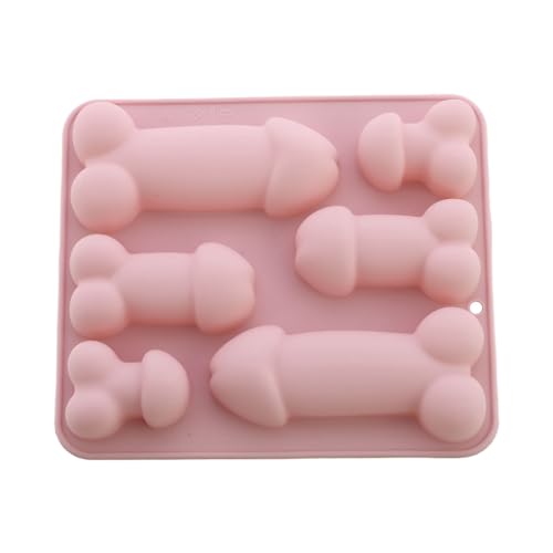 MSemis Silikon Kuchenform in Penis Muster Lustig Eiswürfelform Neuheit Backform für DIY Werkzeuge Rosa D One Size von MSemis