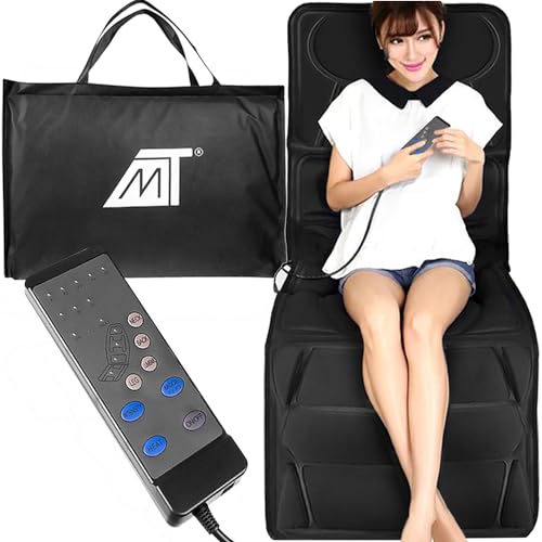 MT MALATEC Massagematte Elektronisch mit Wärmefunktion 10 Vibrationsmotoren Massage-Modi 3 Intensitätsstufen Ganzkörpermassagematte 23723 von MT MALATEC