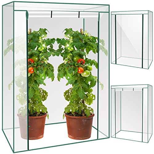 Mini-Gewächshaus Balkon Terrasse Garten Treibhaus 150 x 103 x 52 cm Platzsparend Transparent Grün 23358 von MT MALATEC