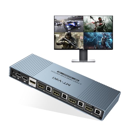 MT-VIKI 4K HDMI KVM Multiviewer 4x1 mit PIP POP 4K@30Hz Quad Multi Viewer Seamless Switching unterstützt Maus und Tastatur Hotkey-Umschaltung 7 Anzeigemodi MT-VIKI 4K HDMI KVM Multiviewer 4x1 mit PIP POP 4K@30Hz Quad Multi Viewer Seamless Switching unterstützt Maus und Tastatur Hotkey-Umschaltung 7 Anzeigemodi von MT-VIKI
